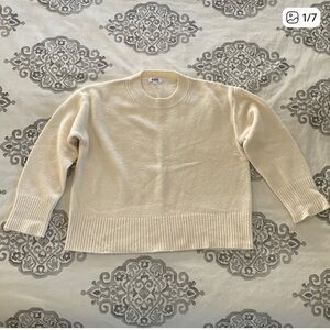 525 America Oversized Cream Crew Neck Sweater